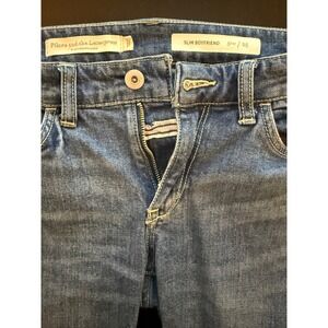 Pilcro Anthropologie Slim Boyfriend Jean Women 25 Relaxed Fit Distressed Raw Hem